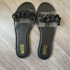 Black Chain Sandals